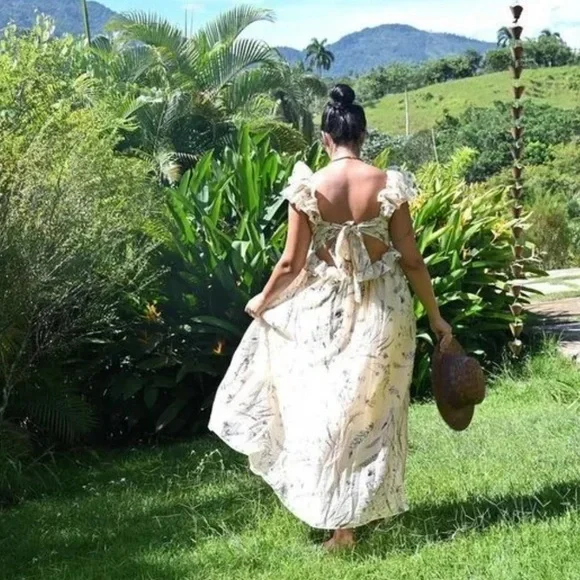 H&M Lyocell-blend flounced dress-worn once - Picture 13 of 13